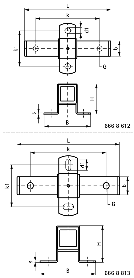 6668612 BIS Скользящие опоры (BUP1000) для монтажа при осевом смещении walraven  - Вид №1