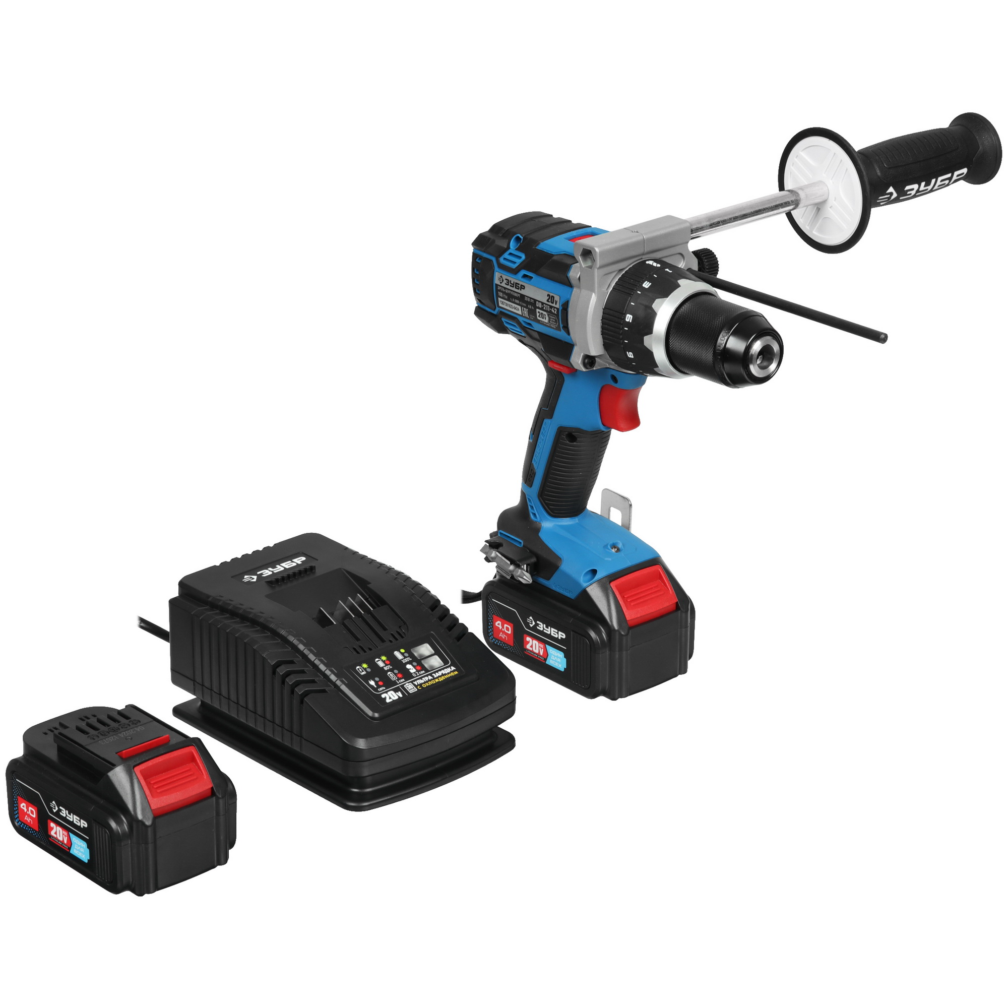Дрель-шуруповерт Зубр DB-211-42 20V MAX LITHIUM PRO 5451688 STDN-0102462 - Вид №1