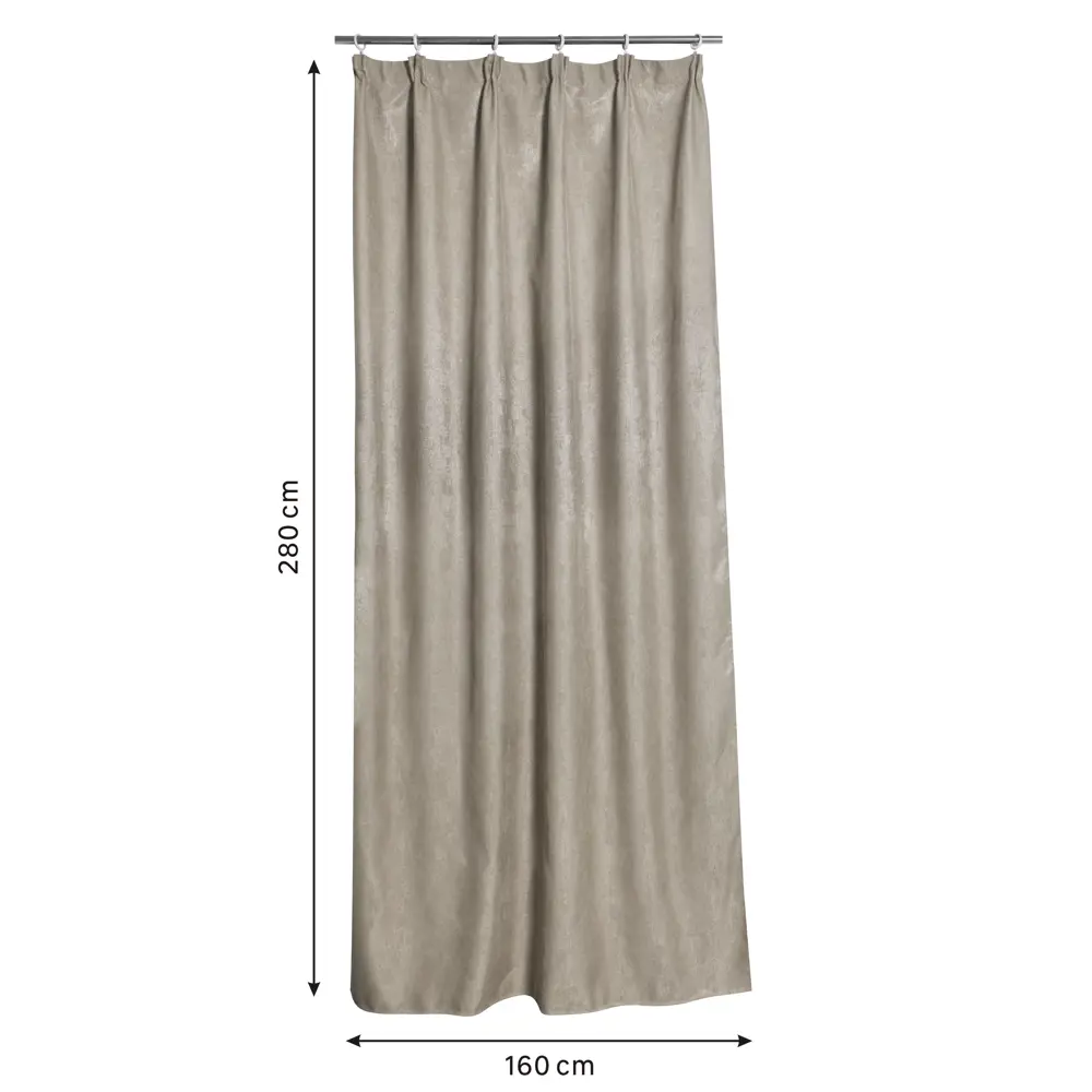 Штора на ленте Inspire Metsa 160x280 см цвет бежевый 88311158 STLM-2131607  - Вид №1