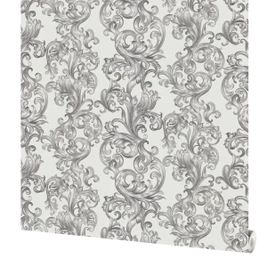 Обои флизелиновые Erismann Arezzo серо-белые 1.06 м 5130-10