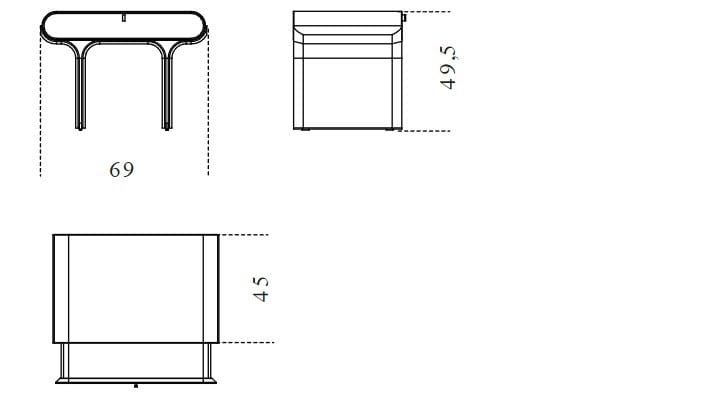 Кожаная тумбочка Gallotti&Radice тычинки ARCH-00011971 - Вид №1