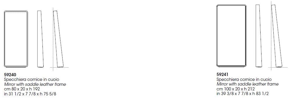 Прямоугольное напольное зеркало в рамке Giorgetti Рамка ARCH-00037063 - Вид №3