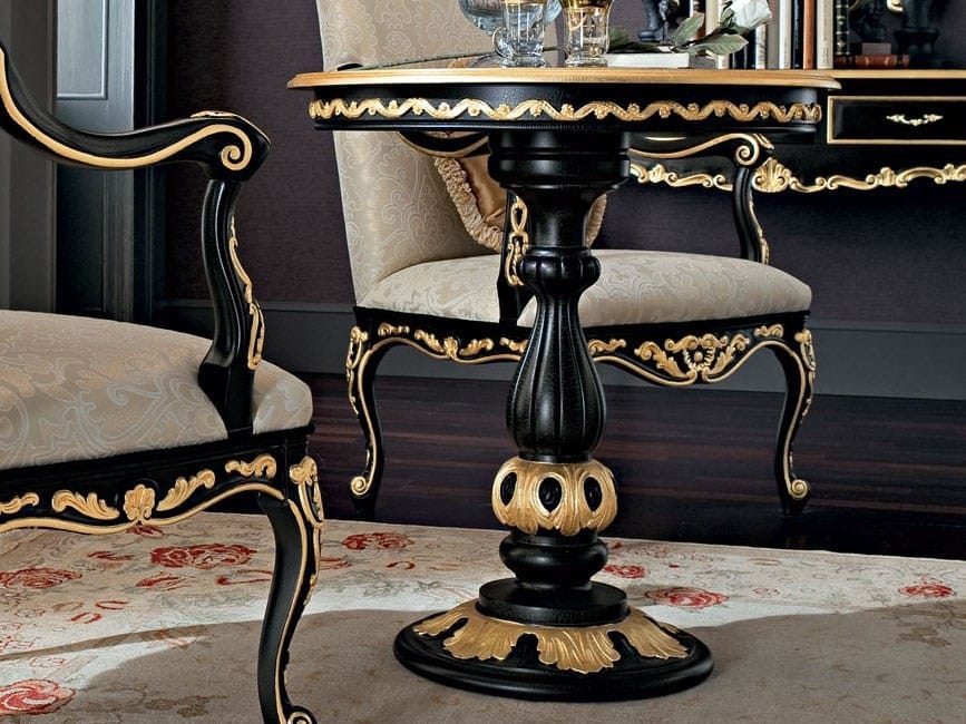 Круглый стол для гостиной из массива дерева Modenese Luxury Interiors Casanova ARCH-00104522