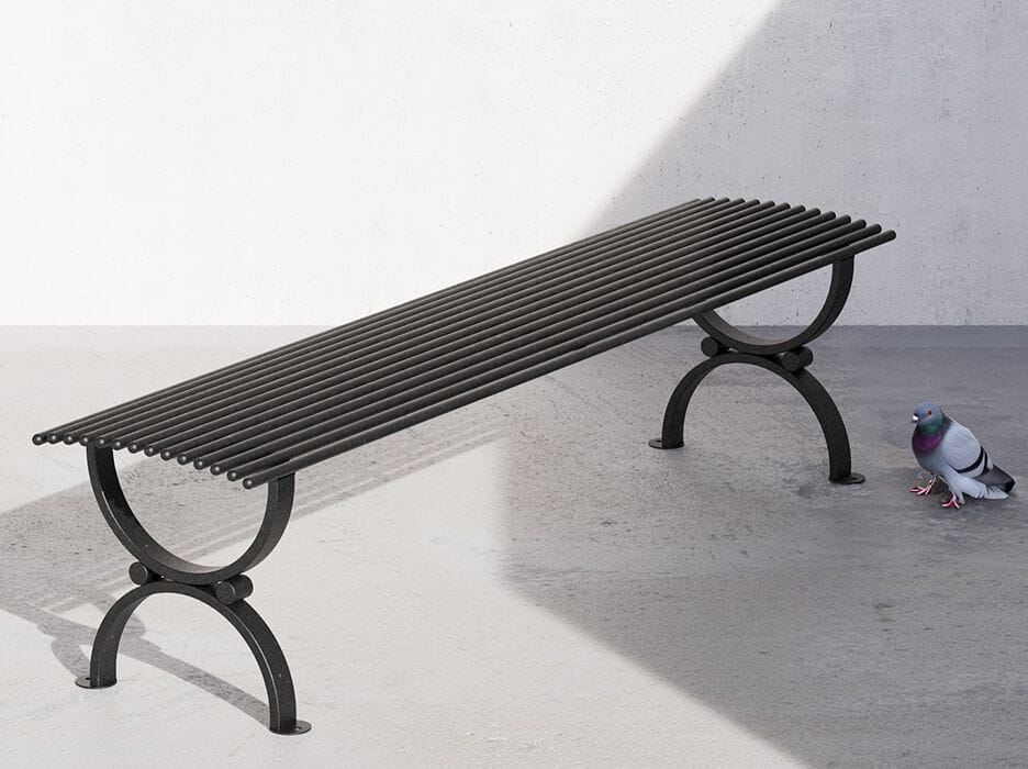 Металлическая прямая скамья без спинки DIMCAR ARCH-00124535 - Вид №1