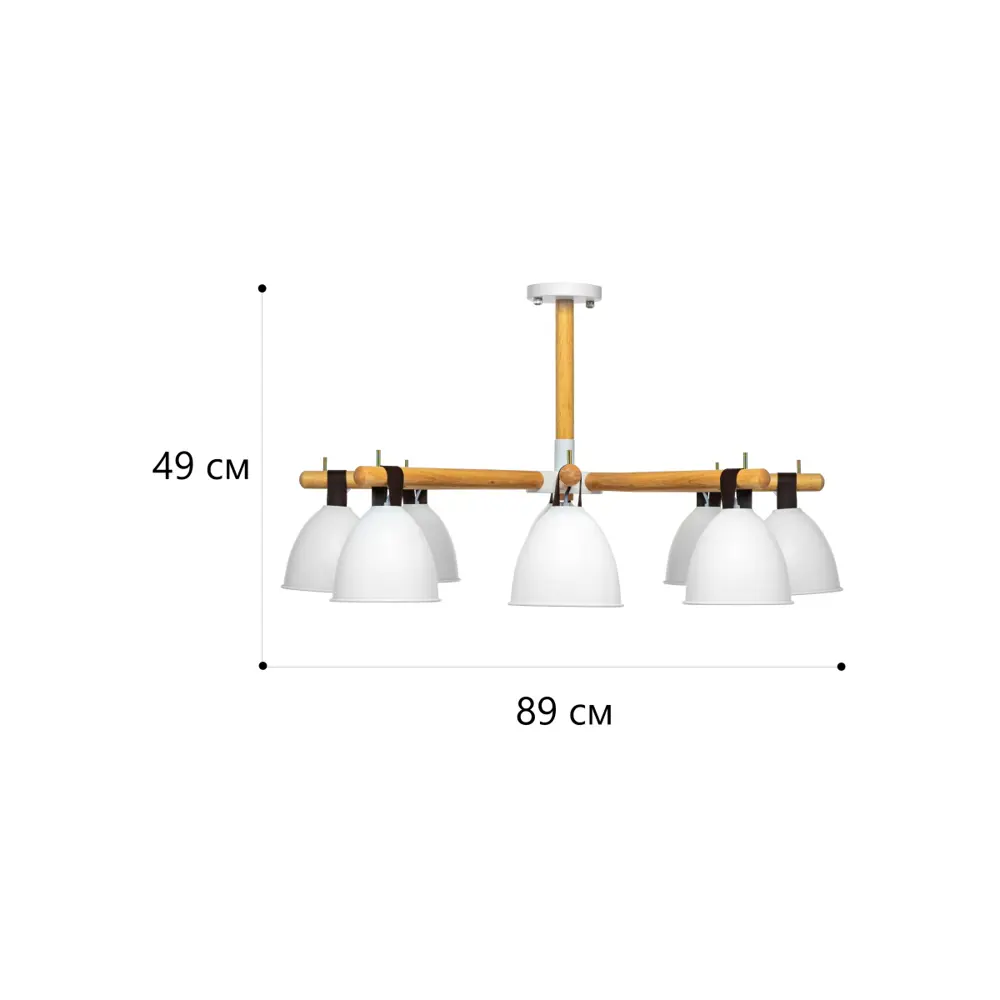Люстра потолочная Decize L1381, 8 ламп, 24 м², цвет белый LAMPLANDIA STLM-2049515 - Вид №9