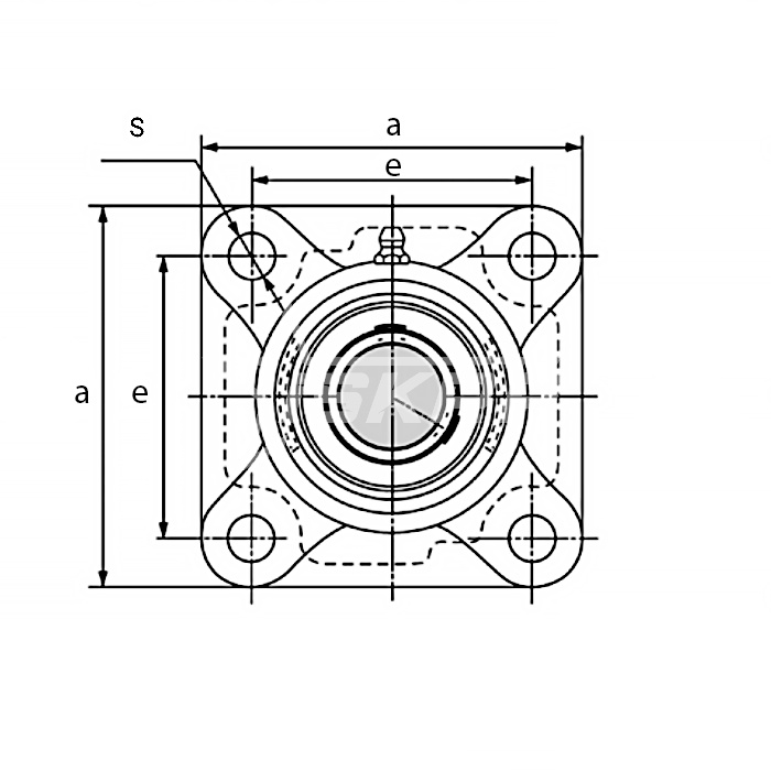 IS1990 Подшипниковый узел UCF208 ISKRA  - Вид №1