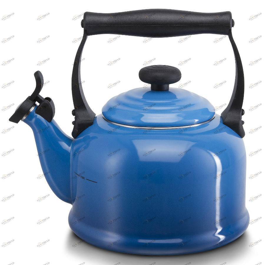 Чайник со свистком Le Creuset, эмалированная сталь, 2,1 л, синий 92000800310000
