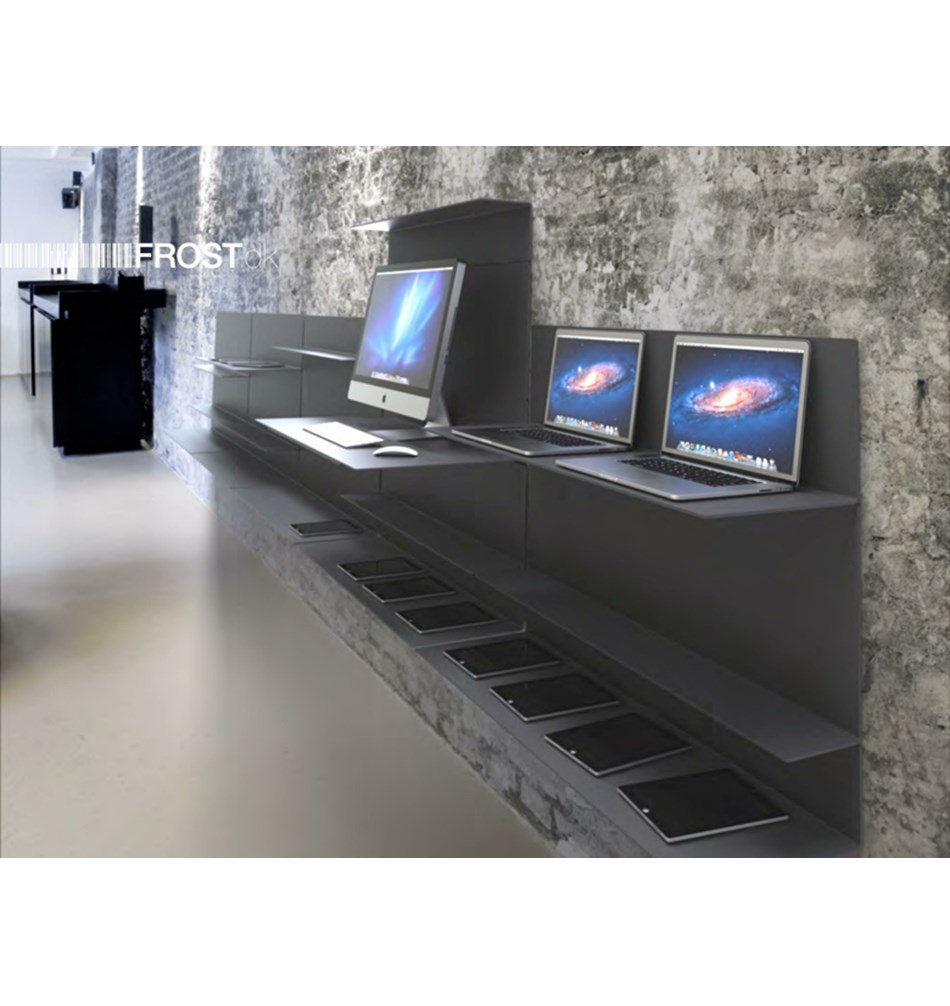 FROST Полка 4027 25x30x60cм » чёрная Алюминий Черный U4027-B  - Вид №2