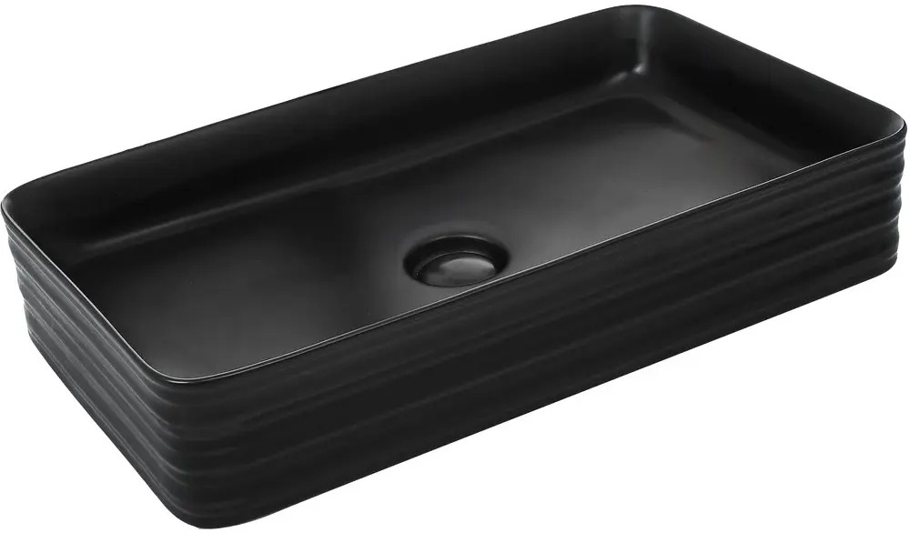 91218011 Раковина Weltwasser SK Elbach 2250 MB накладная 68x38 см цвет черный матовый STLM-0520966