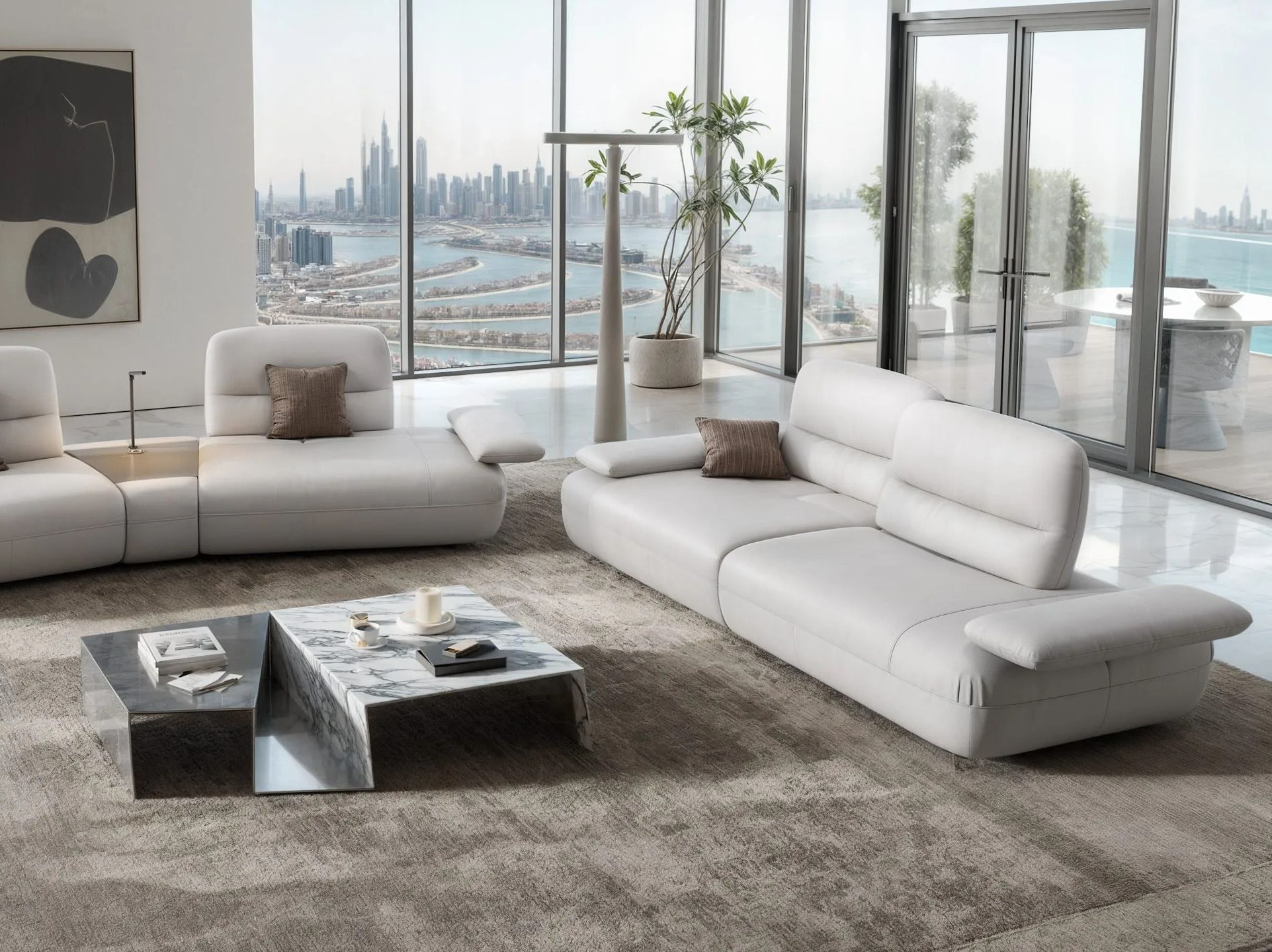 3-местный кожаный диван Sofanella Дубай ARCH-00045684 - Вид №2