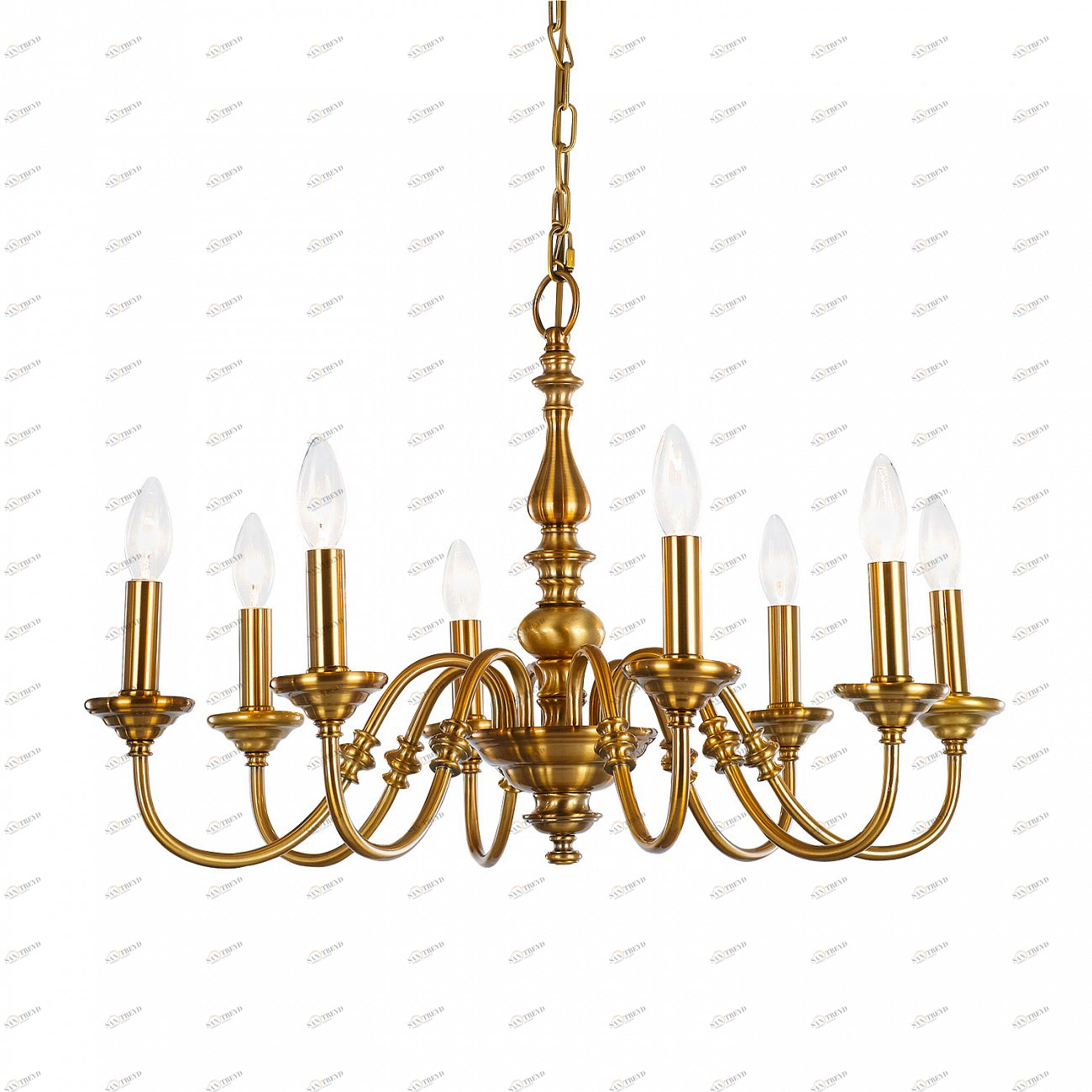 Люстра на 8 ламп золотая Delight Collection MD15027324-8A DELIGHT COLLECTION ДИЗАЙНЕРСКИЕ 00-3883169 Золото;прозрачный 