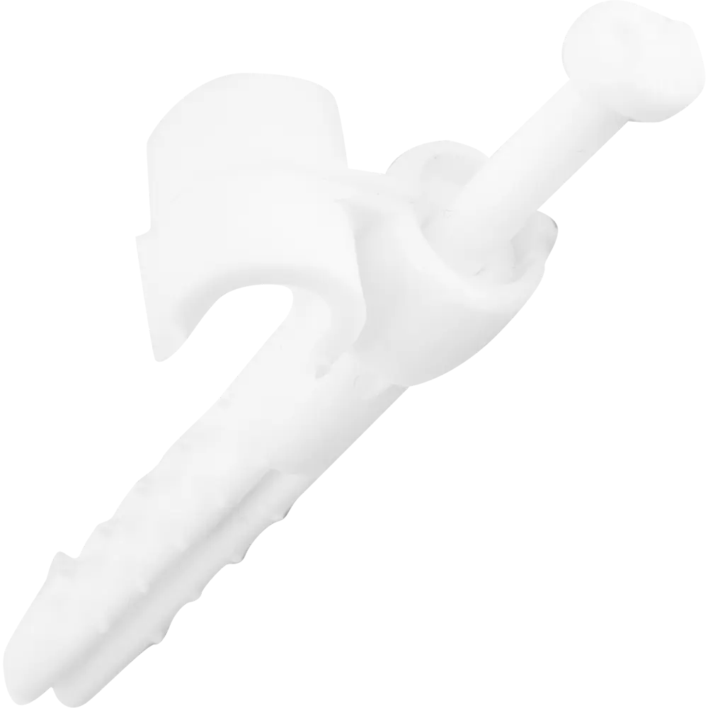 Дюбель-скоба для круглого провода 8х45 мм цвет белый пластик 45 шт ВС-ГРУПП STLM-2132809 - Вид №1