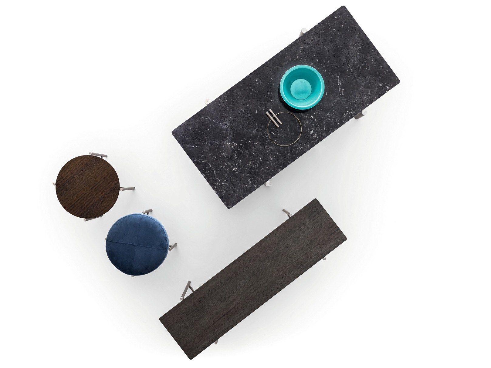 Деревянный прямоугольный журнальный столик с журнальной стойкой Ditre Italia Erys ARCH-00055412 - Вид №3