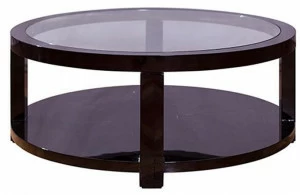 HUGUES CHEVALIER Круглый деревянный журнальный столик с журнальной стойкой Iconic