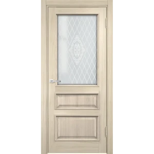 Дверь межкомнатная остеклённая с замком в комплекте Барселона 200x80 см ПВХ цвет дымчатый дуб