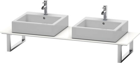 XL046C01010 Консоль для накладных раковин и встраиваемых умывальников, для угла слева X-Large #XL046C 550 мм Абрикосово-жемчужный глянцевый лак Duravit - Вид №2