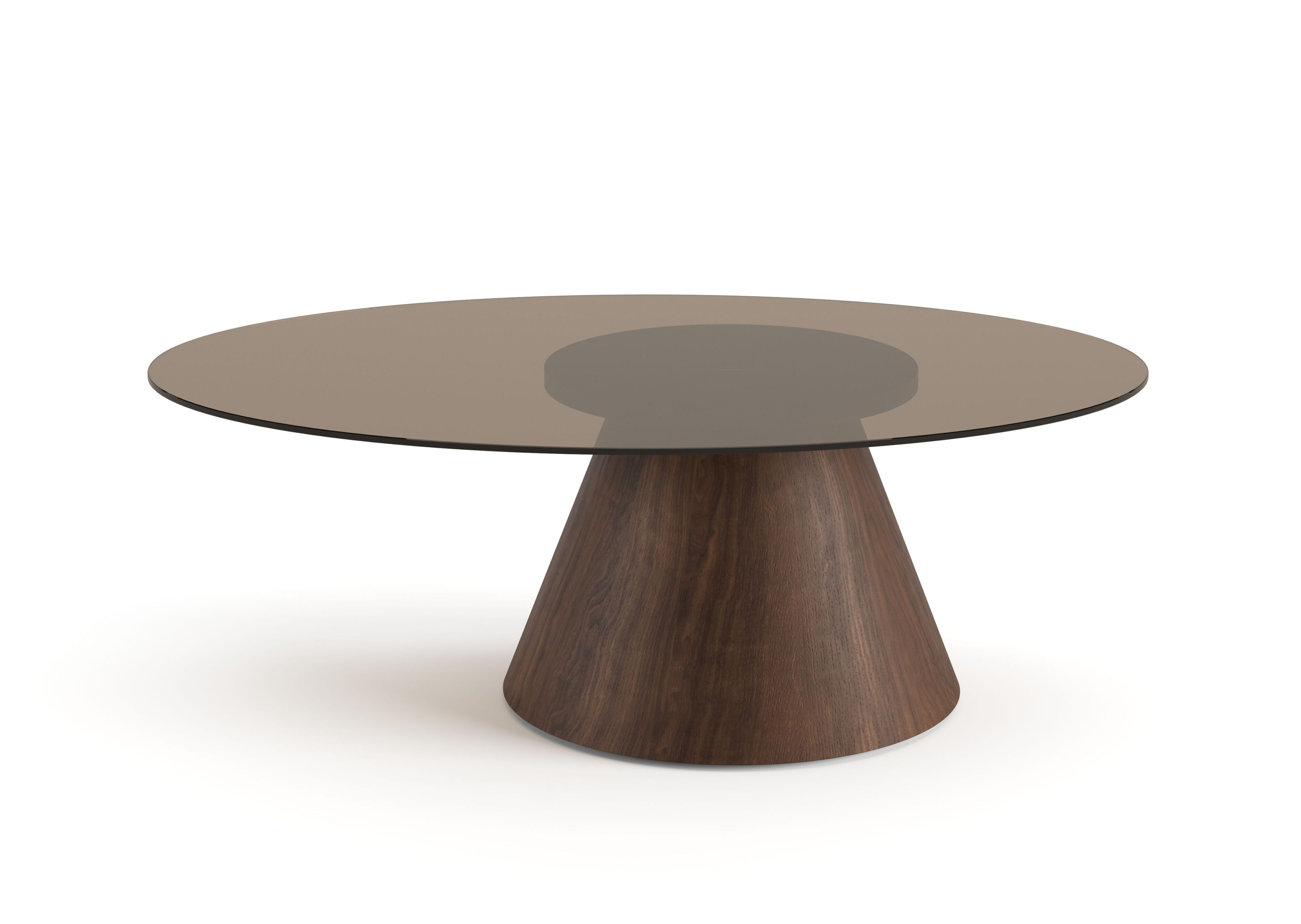 Стеклянный овальный журнальный столик Ersa Tear ARCH-00115131 - Вид №1