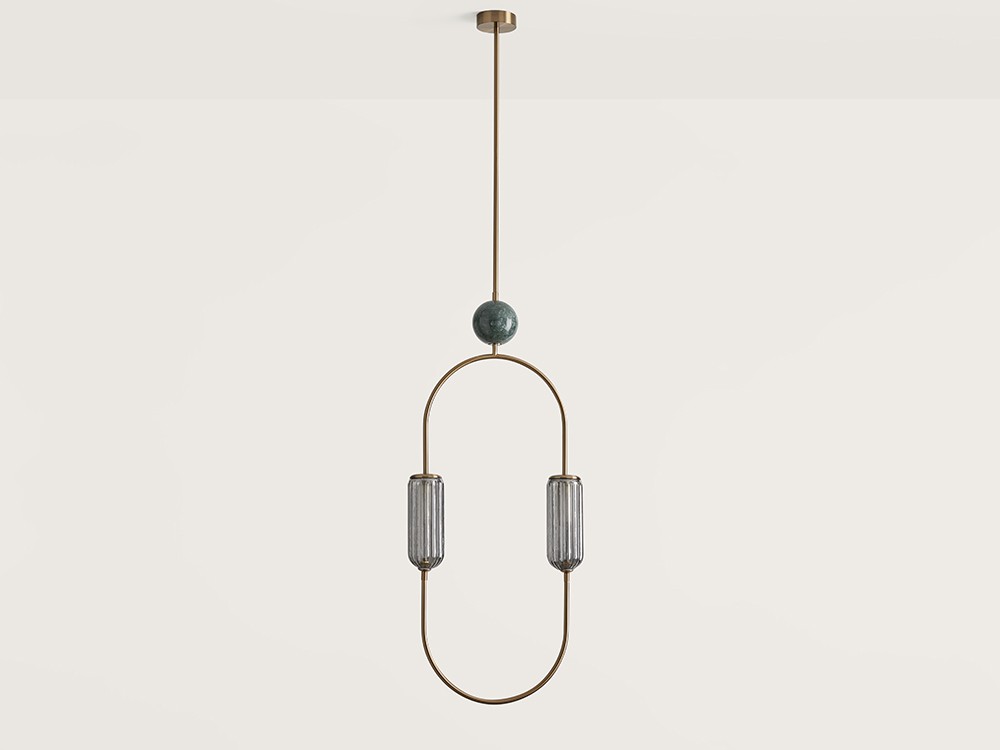 092022 Подвес золотой - зеленый мрамор Aromas del Campo Clip - Вид №1