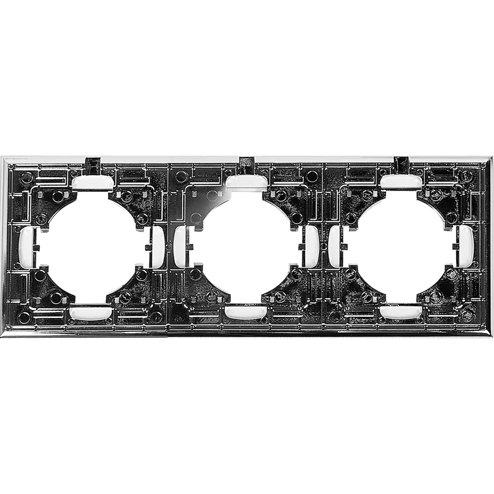 Рамка GUSI Electric Ugra для тройных розеток и выключателей в белом стекле 86408198 STLM-0068771 - Вид №4