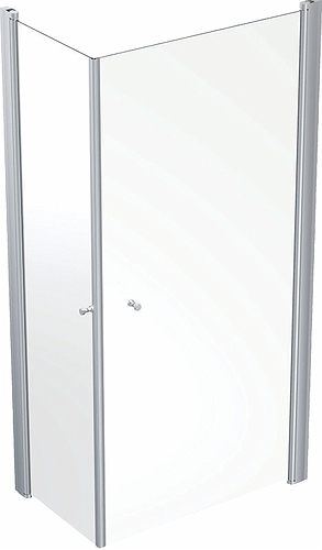 500.941.00.5 IDO Showerama 10-02 прямая душевая стенка, IDO Showerama 10-02, матовые профили / матовое стекло, 700x900 мм  - Вид №2