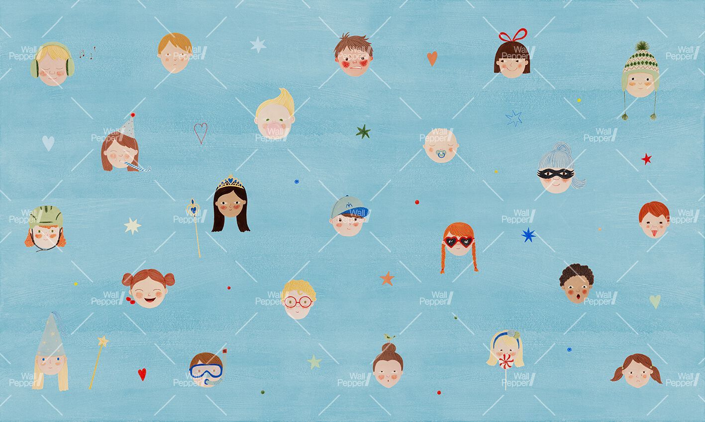 Carta da parati PVC free, eco-friendly, lavabile WallPepper CHE FACCE! ARCH-00030986 - Вид №2