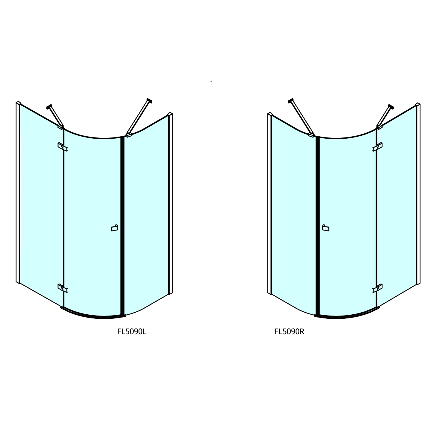 FL5190R Polysan Ширмы для душа FORTIS LINE  - Вид №1