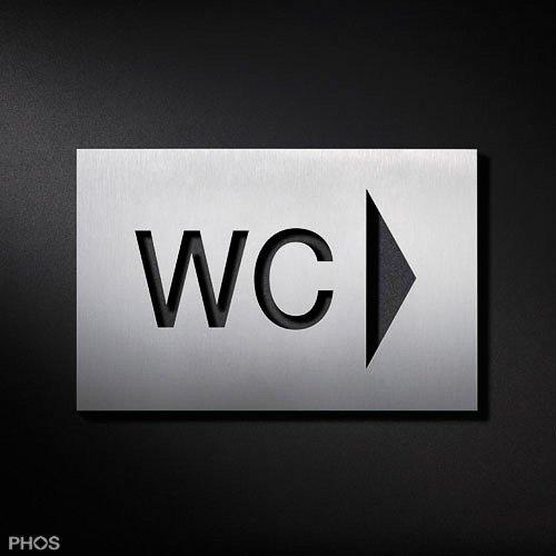 BS0104 Знак пиктограммы wc, стрелка вправо PHOS  - Вид №1