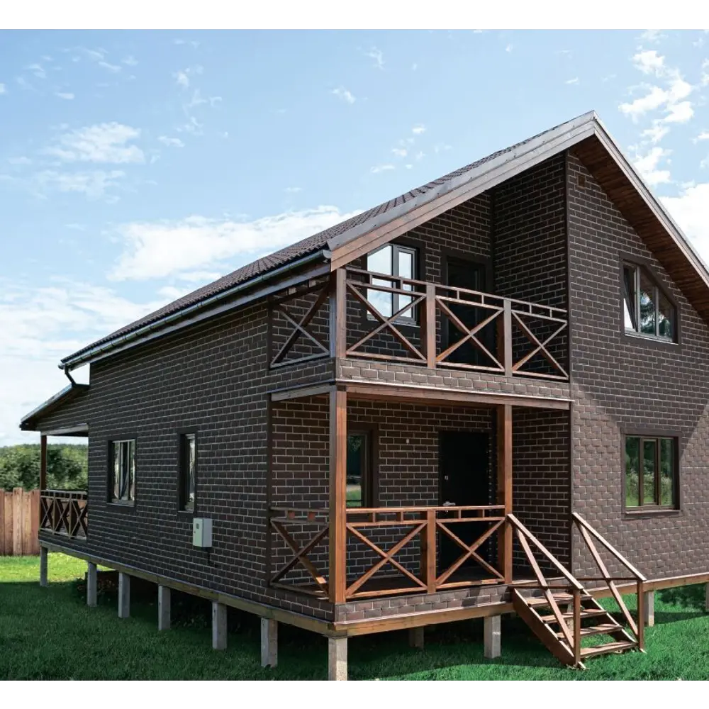 Фасадная плитка ТЕХНОНИКОЛЬ Hauberk «Баварский кирпич» для элегантной отделки 82586066 STLM-0030784 - Вид №4