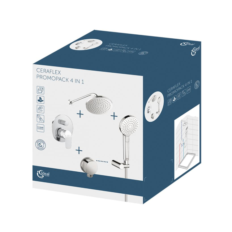 BC447AA Душевой комплект С ВНУТРЕННЕЙ ЧАСТЬЮ Ideal Standard CERAFLEX 