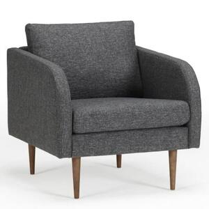 Кресло Hugo с ножками из дуба/грецкого ореха, темно-серое