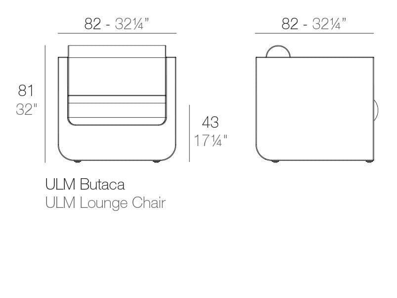 Садовое кресло с подлокотниками Vondom Ulm ARCH-00103721 - Вид №7