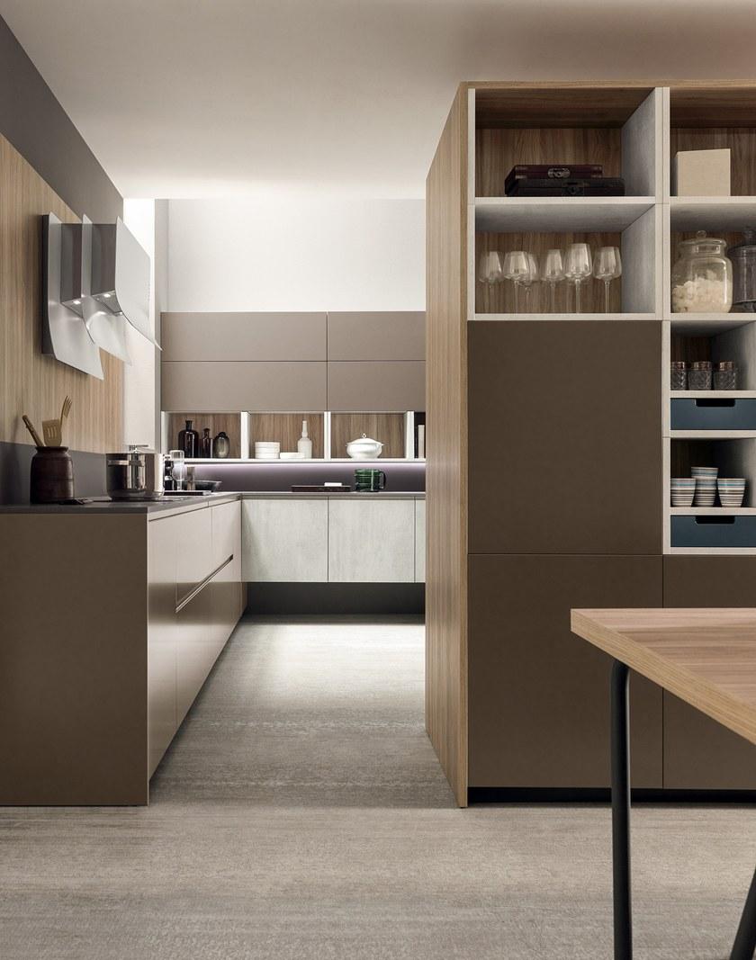 Febal Casa Линейная лакированная встроенная кухня sun-id-1457235 - Вид №13