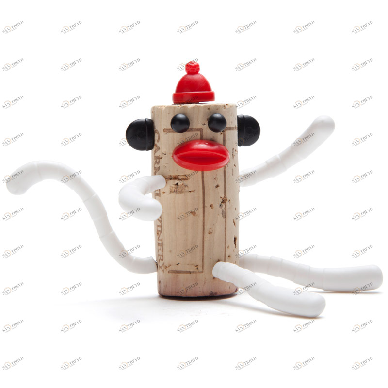 Декор для винной пробки classics мартышка MONKEY BUSINESS ДИЗАЙНЕРСКИЕ 00-3862917 Белый;красный 