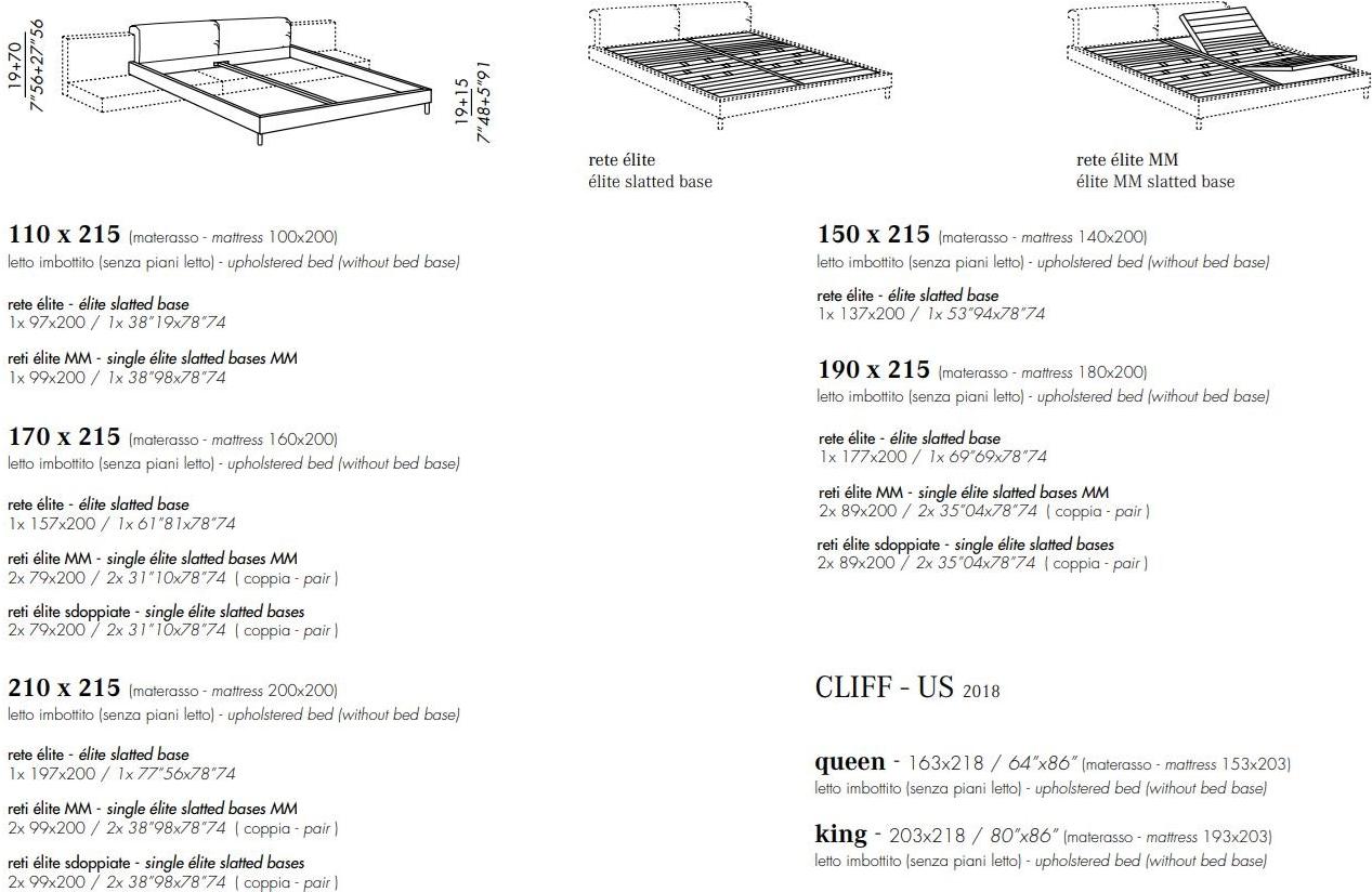 Meridiani Мягкая модульная текстильная кровать с задним сиденьем Cliff sun-id-1362068 - Вид №8