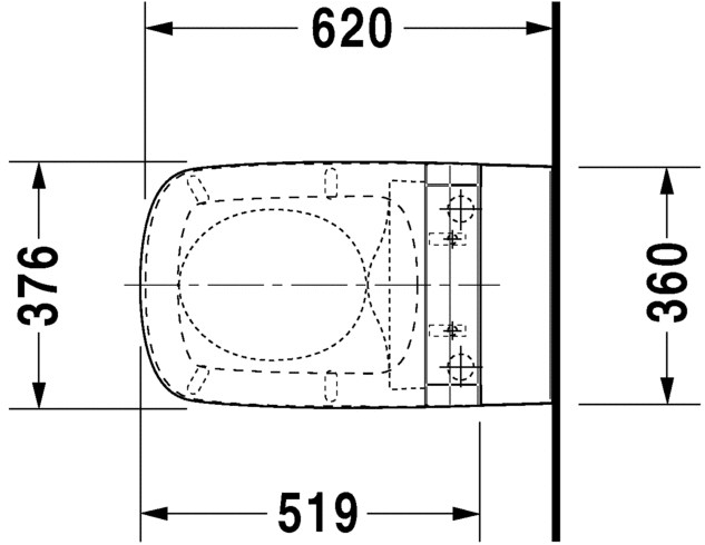 253759 Подвесной унитаз настенный Белый Duravit Durastyle Германия - Вид №4