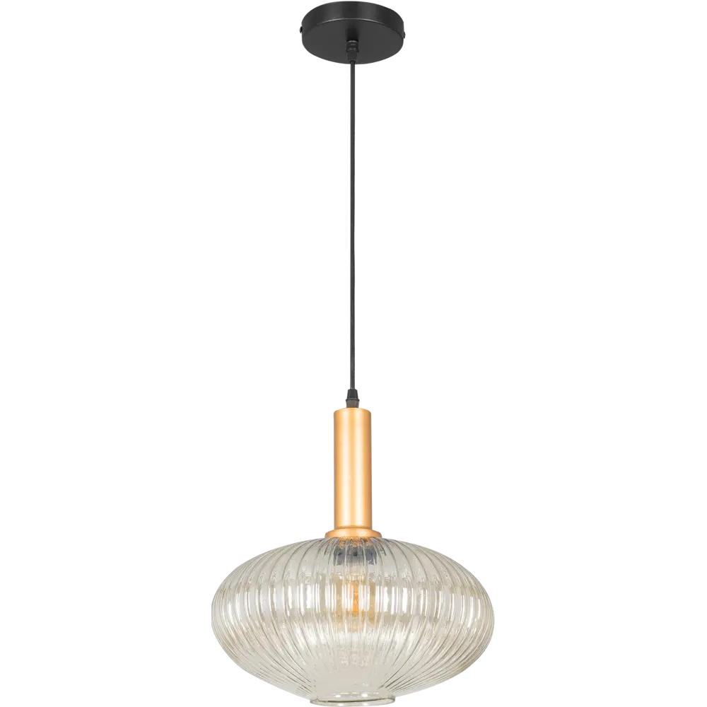 Подвесной светильник Toplight Pamella, 1 лампа, 8 м², цвет светлый дымчатый/золото 82672374 STLM-2014751 