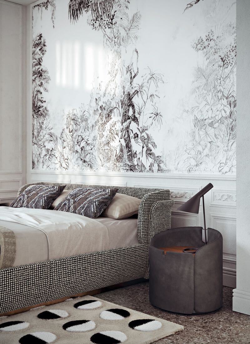 Круглая прикроватная тумбочка с кожаной обивкой Capital Collection Люкс ARCH-00132921 - Вид №11