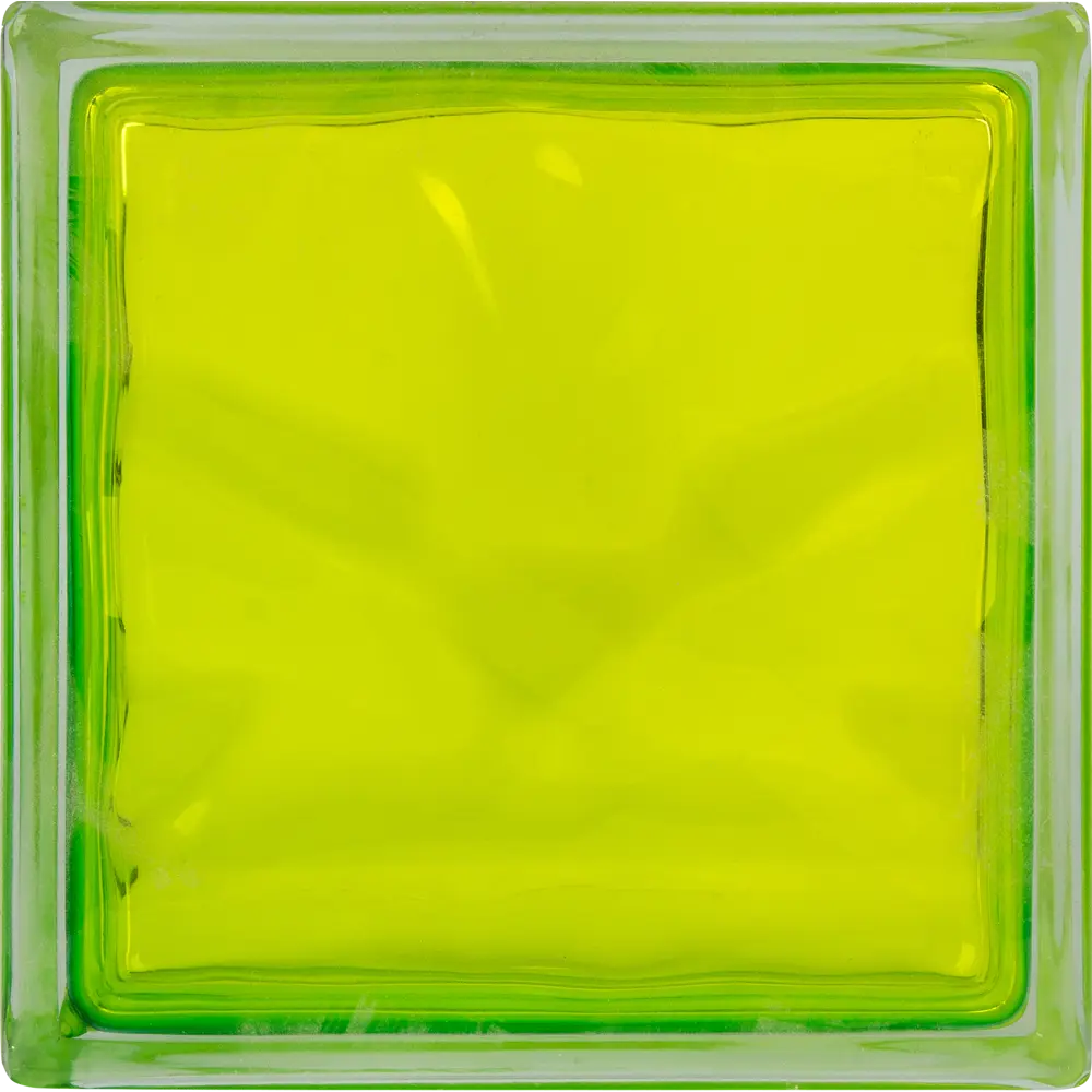 Стеклоблок Волна цвет тархун полуматовый VITRABLOCK STLM-2063141 - Вид №1