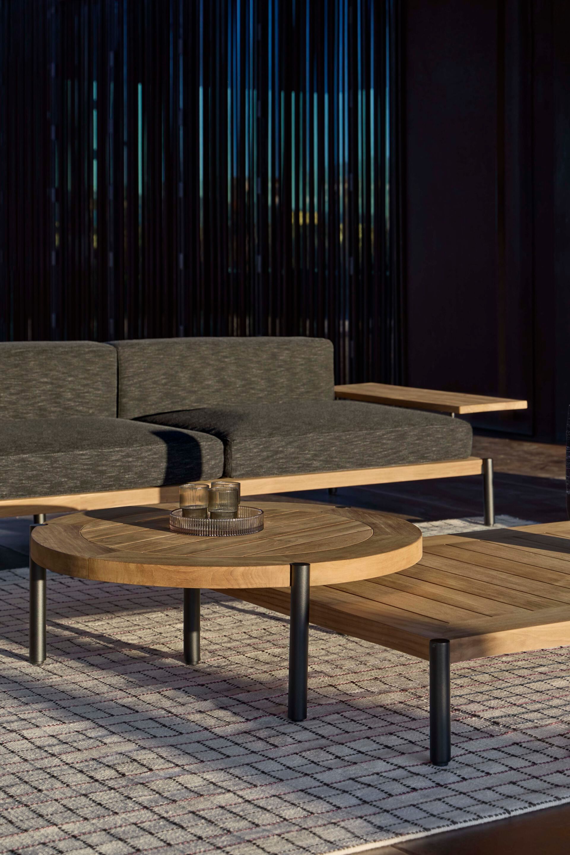 Круглый низкий стол из тикового дерева GANDIABLASCO Lademadera ARCH-00030883 - Вид №8