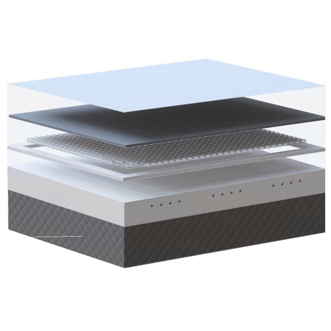 Матрас со съемным чехлом 100x200 Blue Sleep Hybrid BLUE SLEEP  178519 Белый;серый  - Вид №1