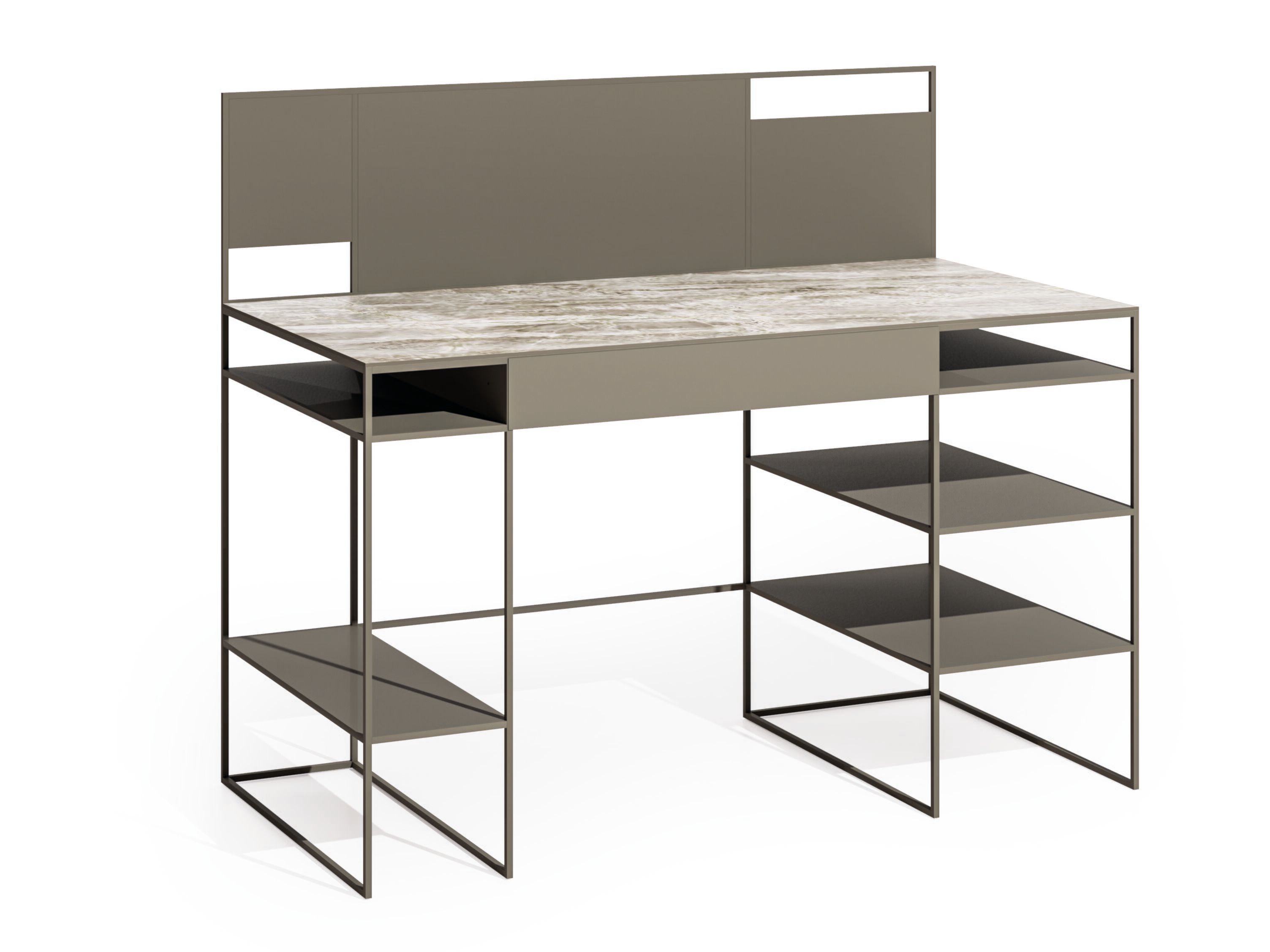 Окрашенный металлический и керамический стол Ronda Design JACQUES ARCH-00008460