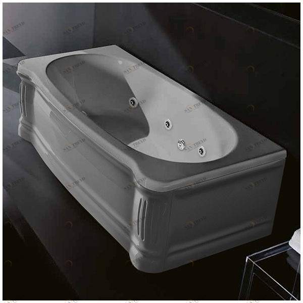 Ванна Gruppo treesse New Classic STD-V6777-SX-SE серая с гидромассажем прямоугольная левая STDV6777SXSE
