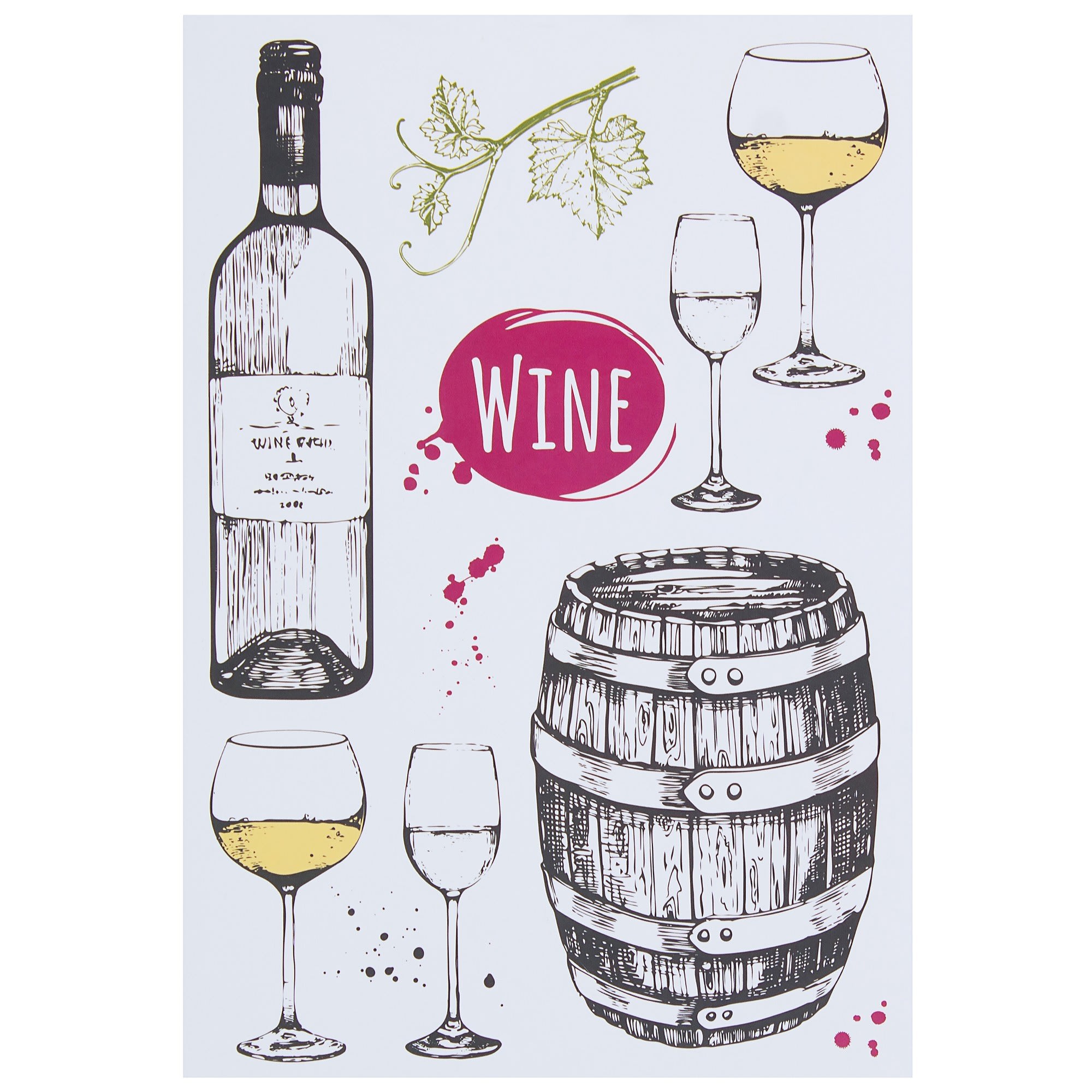 18760884 Наклейка «Искусство пить вино» Декоретто Santreyd 