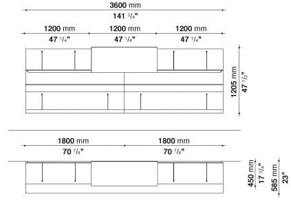 Навесной шкаф с дверным полотном B&B Italia PAB ARCH-00080831 - Вид №16