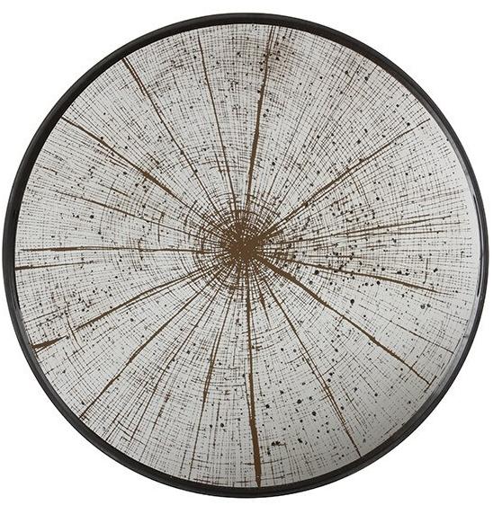 Ethnicraft Круглый поднос из дерева и стекла Classic 20402 - Вид №1