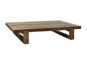 Прямоугольный журнальный столик из мелиорированного дерева