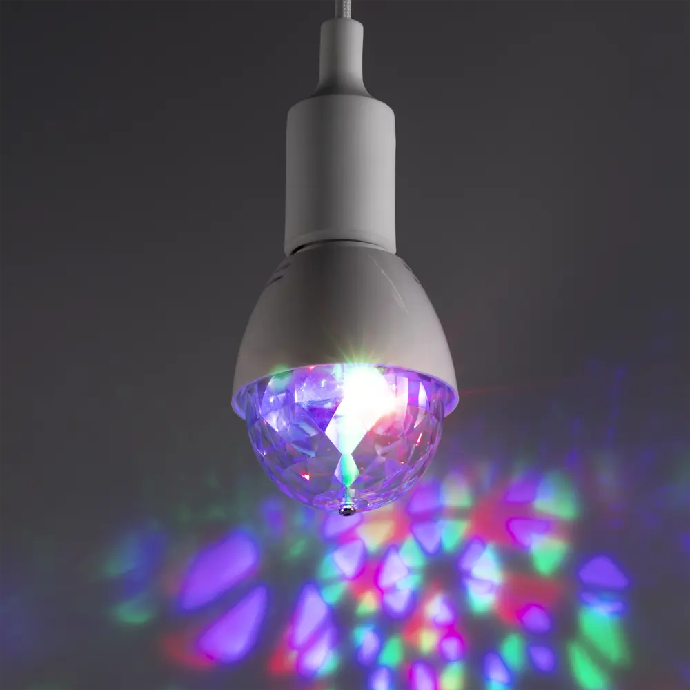 Лампа светодиодная Disco E27 230 В 3 Вт 240 лм, регулируемый цвет света RGB 83823861 STLM-2157800 Santreyd 