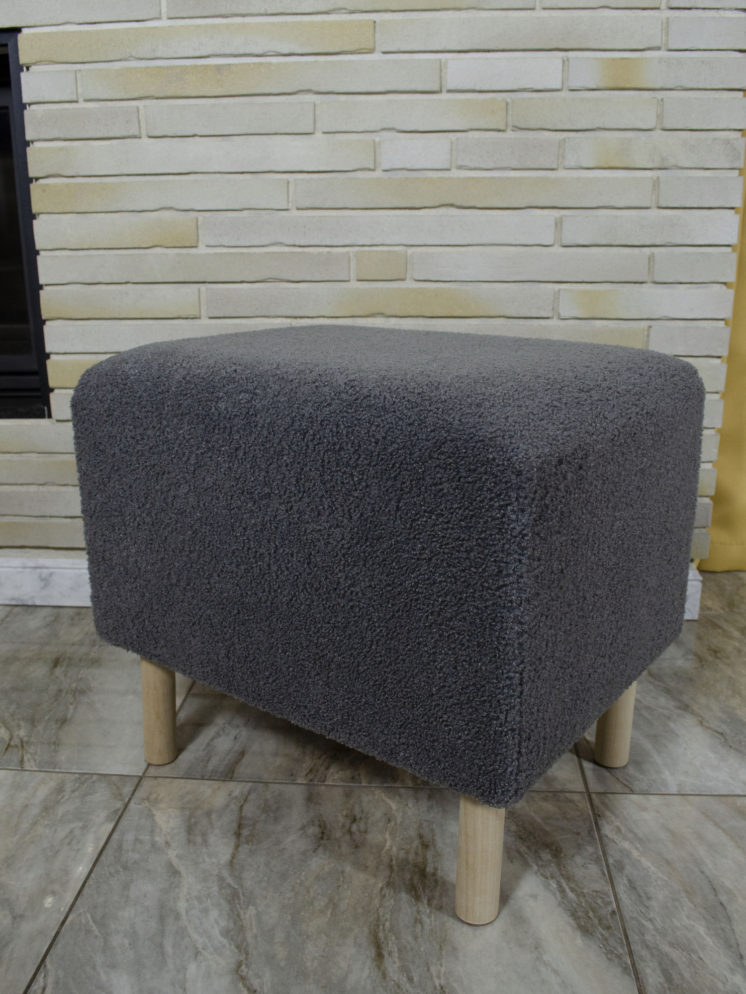 91055464 Пуф Барашек 50x42x38 см цвет серый STLM-0460303 OCTOBER HOME