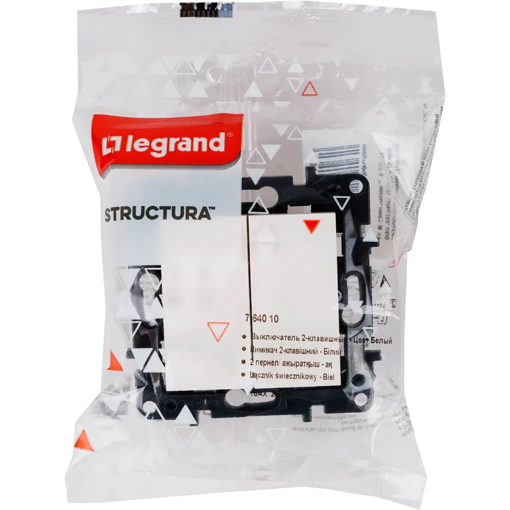 82064674 Выключатель встраиваемый Legrand Structura 2 клавиши, цвет белый STLM-0018658 - Вид №4