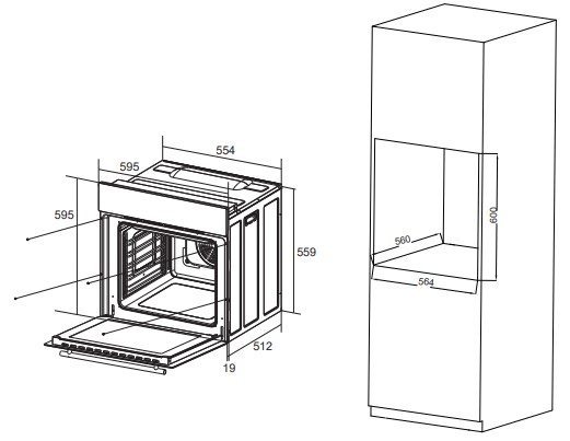9088004 Электрический духовой шкаф Candy COXP06TBB черный STDN-0107838 - Вид №11